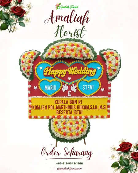 Papan Bunga Pernikahan Bondongan Bogor